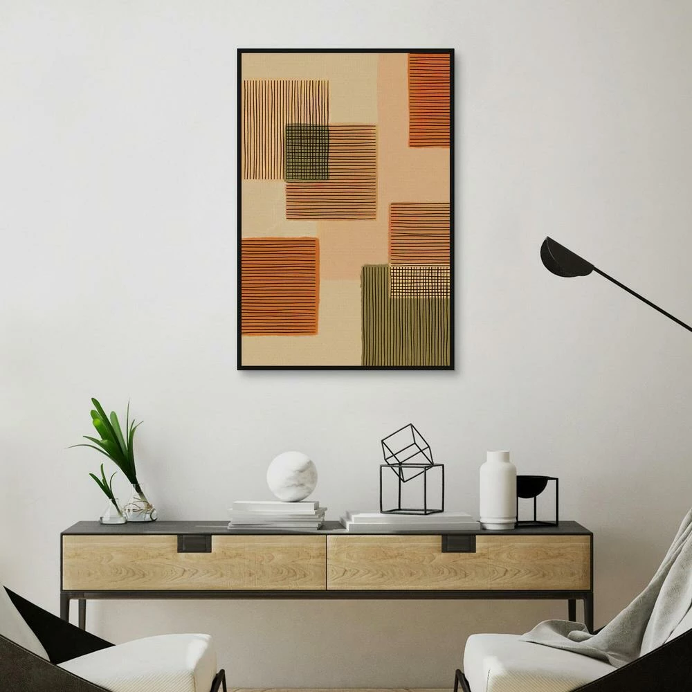 World Market Geo Patchwork II by Alisa Galitsyna Framed Canvas Wall Art - Image 2
