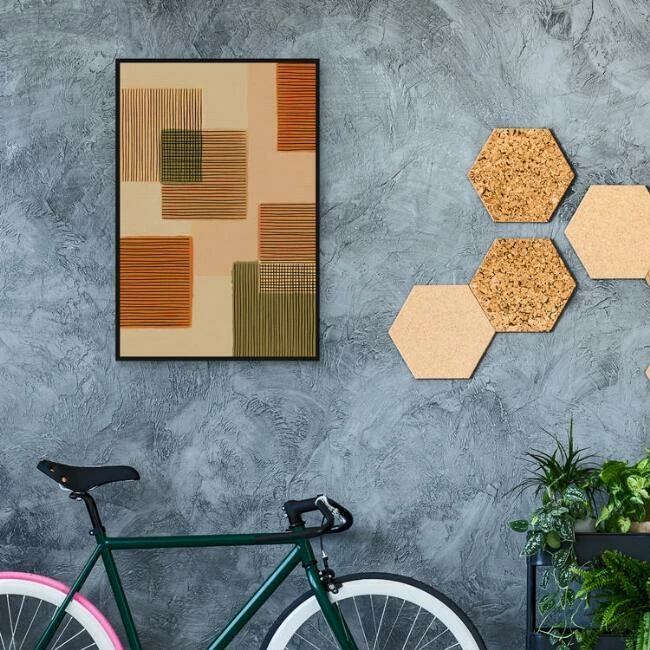 World Market Geo Patchwork II by Alisa Galitsyna Framed Canvas Wall Art - Image 3