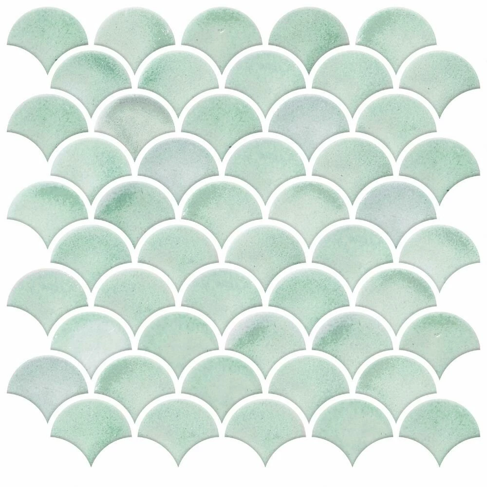 World Market Aqua Scallop Peel And Stick Tiles