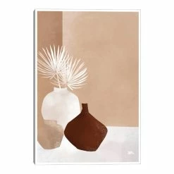 World Market Palmettos & Pots By Bria Nicole Framed Canvas Wall Art